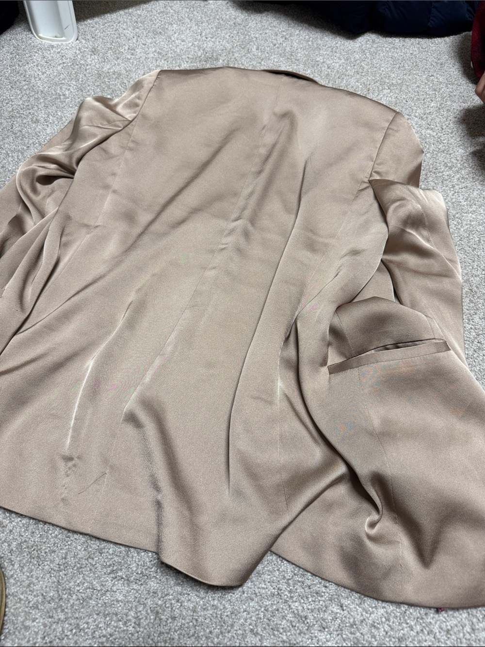 Express Taupe Satin Blazer - Picture 4 of 4